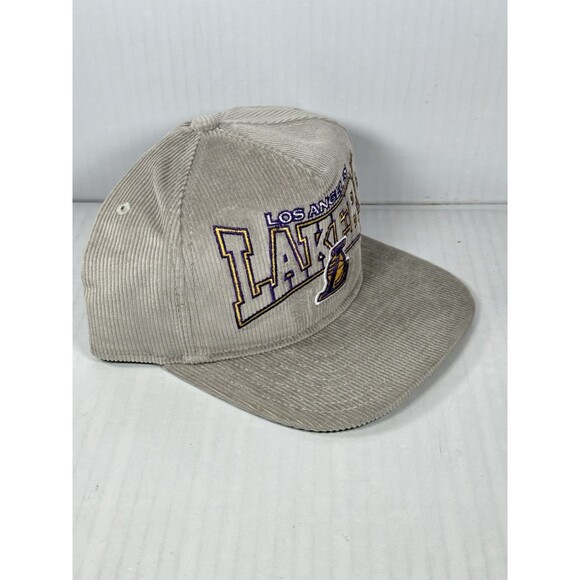New Era Los Angeles Lakers Corduroy The Golfer Snapback Hat Cap Adjustable Gray - Picture 2 of 5